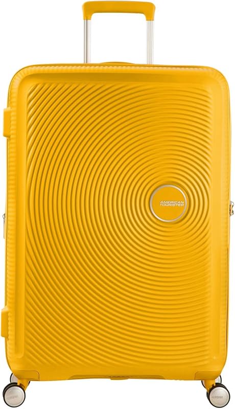 American Tourister Soundbox - Spinner S Expandible Maleta de Cabina, 55 cm, 35.5/41 L, Amarillo (Golden Yellow)