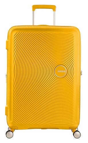 American Tourister Soundbox - Spinner S Expandible Maleta de Cabina, 55 cm, 35.5/41 L, Amarillo (Golden Yellow) - Chollo en Moda