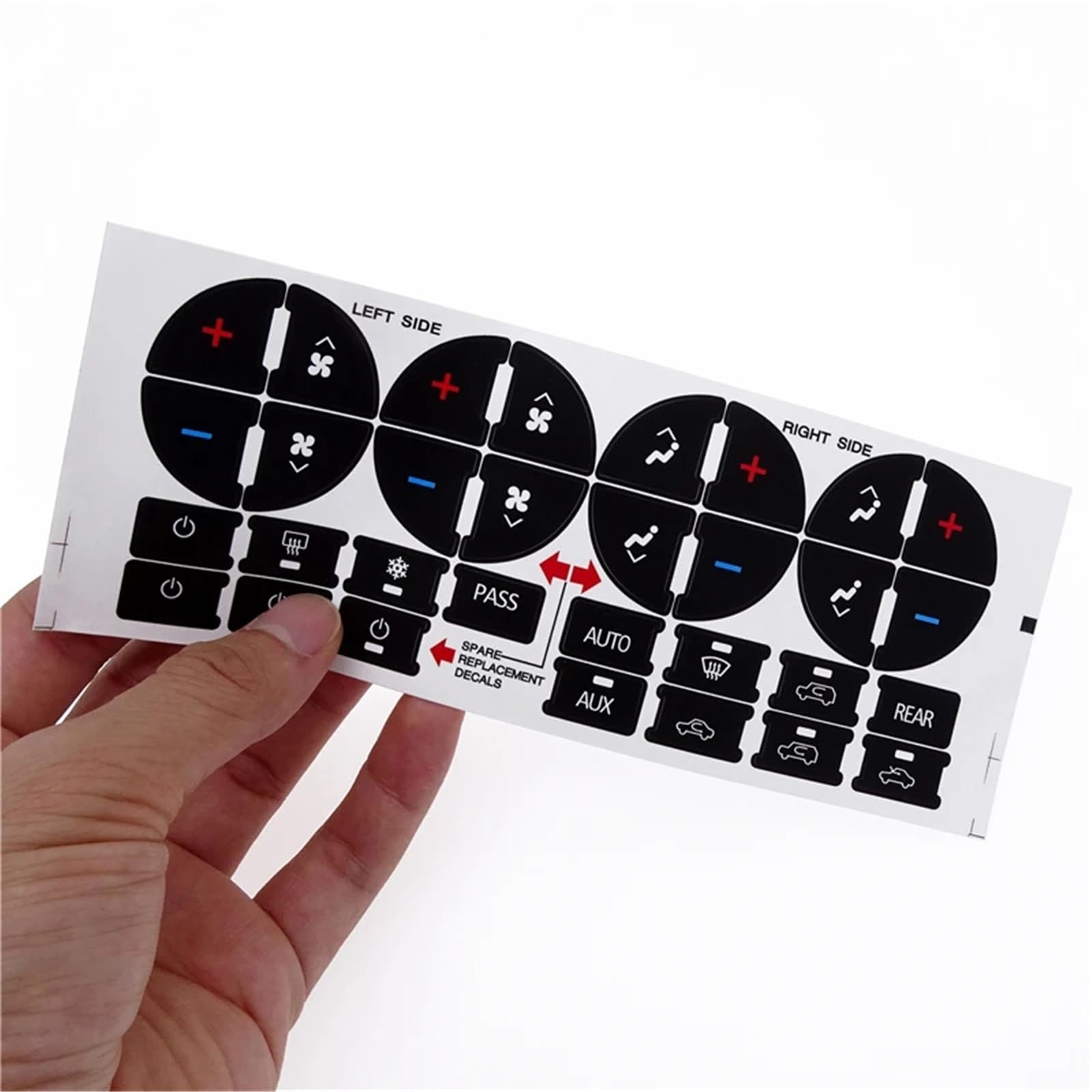 Wsbojxth One Color Repair Patch Compatible With Acadia For Sierra For Yukon Car Radio Air Condition Control Button Sticker