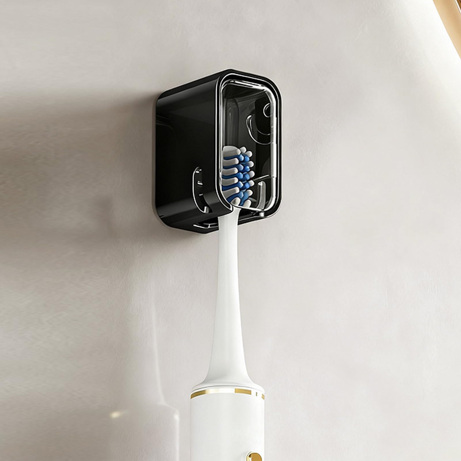 Portaspazzolini da Parete Organizer adesivo per spazzolini | Portaspazzolino da Parete per Bagno per superficie del mobile specchio doccia appartamento dormitorio camper campeggio hotel