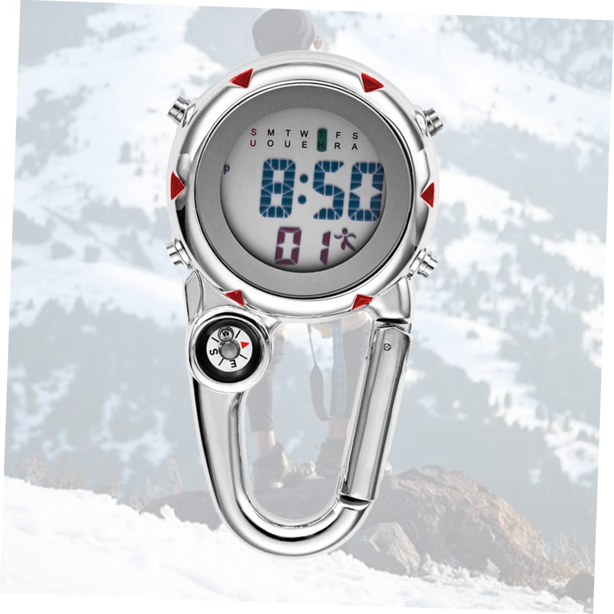 VALICLUD 3 Stück Einfaches Design Karabiner Uhr Quarzuhr Alarm Und Kompass Für Taucher