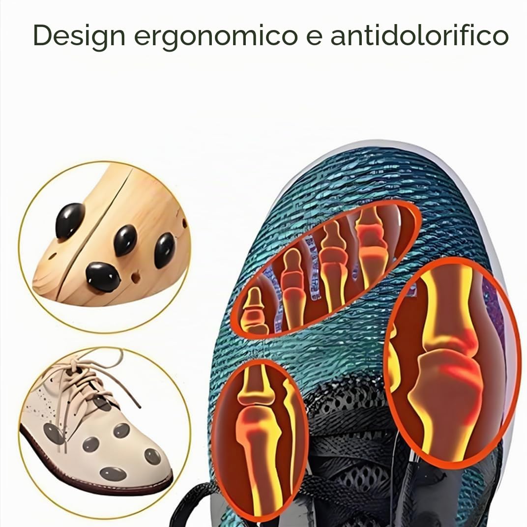 Tendiscarpe Uomo Donna,2PCS Forme Scarpe in Legno di Pino con 4 Cuscinetti,Allarga Scarpe Universal,Regolabile Lunghezza Larghezza Tendiscarpe (42-46) (2, 42-46) | Allarga Scarpe Universale, Regola Lunghezza e Larghezza, con Cuscinetti Protettivi
