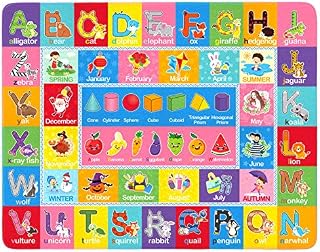 IMIKEYA Kids Play Rug Mat Playmat with Colorful Pattern, Playtime Collection ABC Alphabet, Seasons, Months, Fruit and Shapes Educational Area Rug for Kids Playroom Children Bedrooms