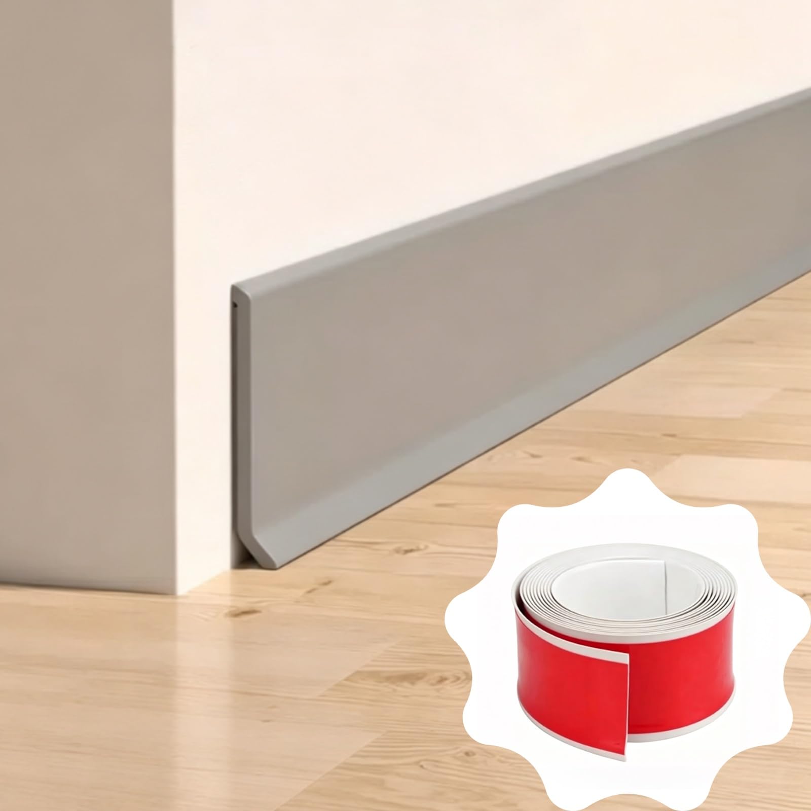 Moldura Despegar Pegar Rodapiés Decoración Pared Con Riel Inferior