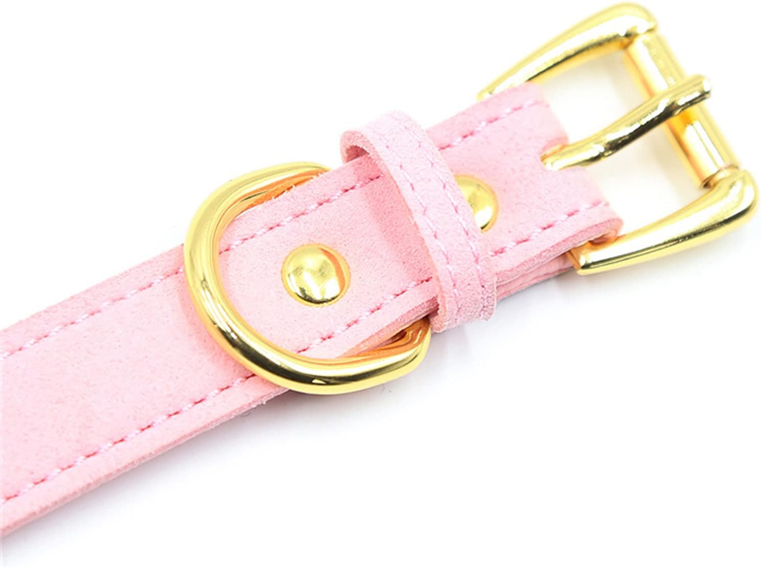 Leather Collar Necklace for Women with Bow Bell Kitty Cat and Delicate Tea flower pearl pendant Choker for Ladies Black Pink Red (A1-Flower, A-Pink) - Image 3