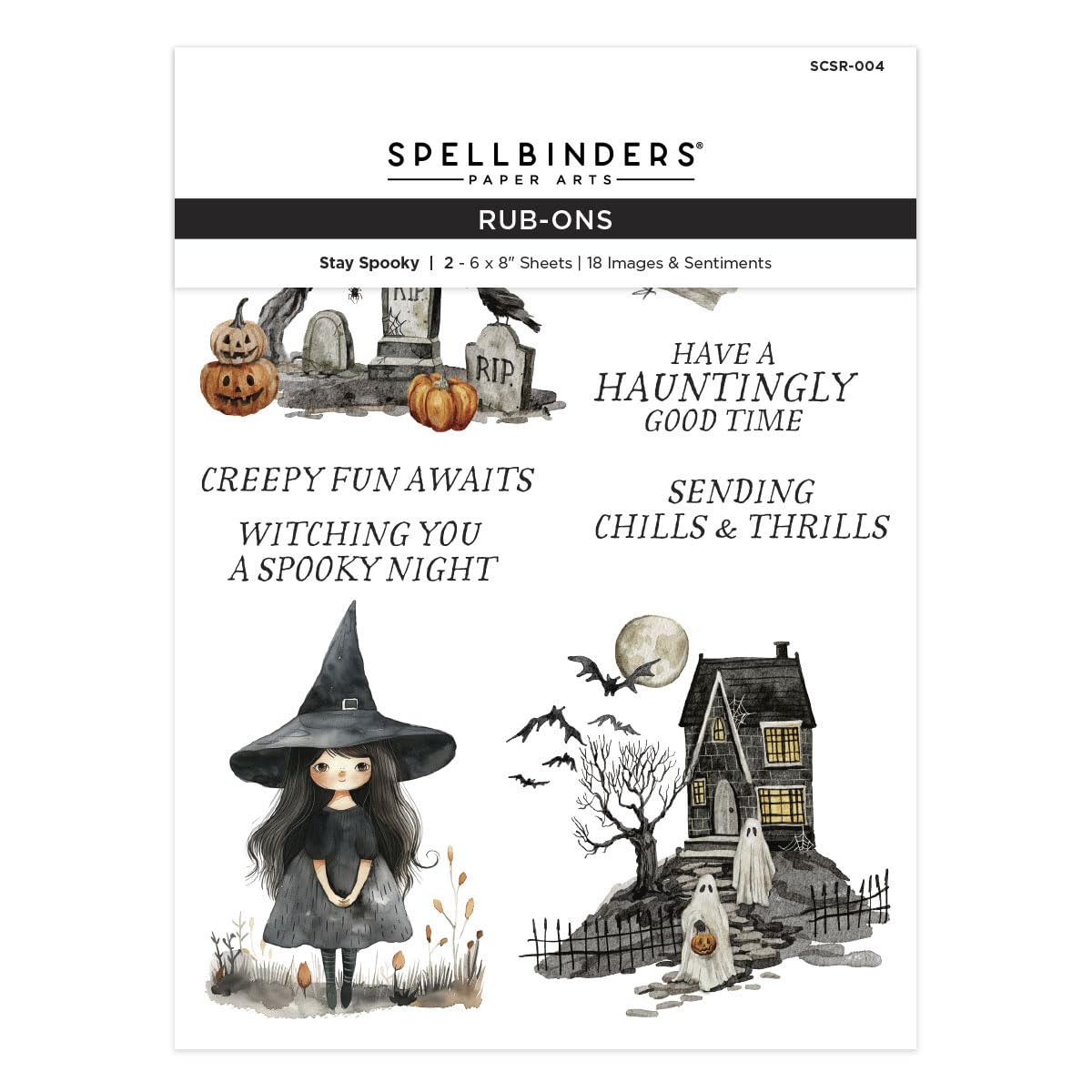 Stay Spooky Rub-On Sheets from The Simply Made Collection