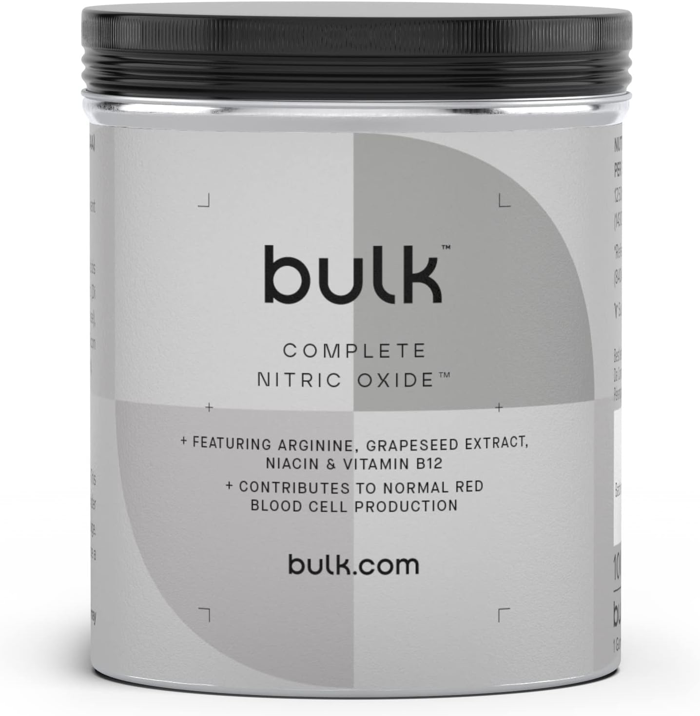 Bulk Complete Nitric Oxide Capsules, Pre Workout, Pack of 180