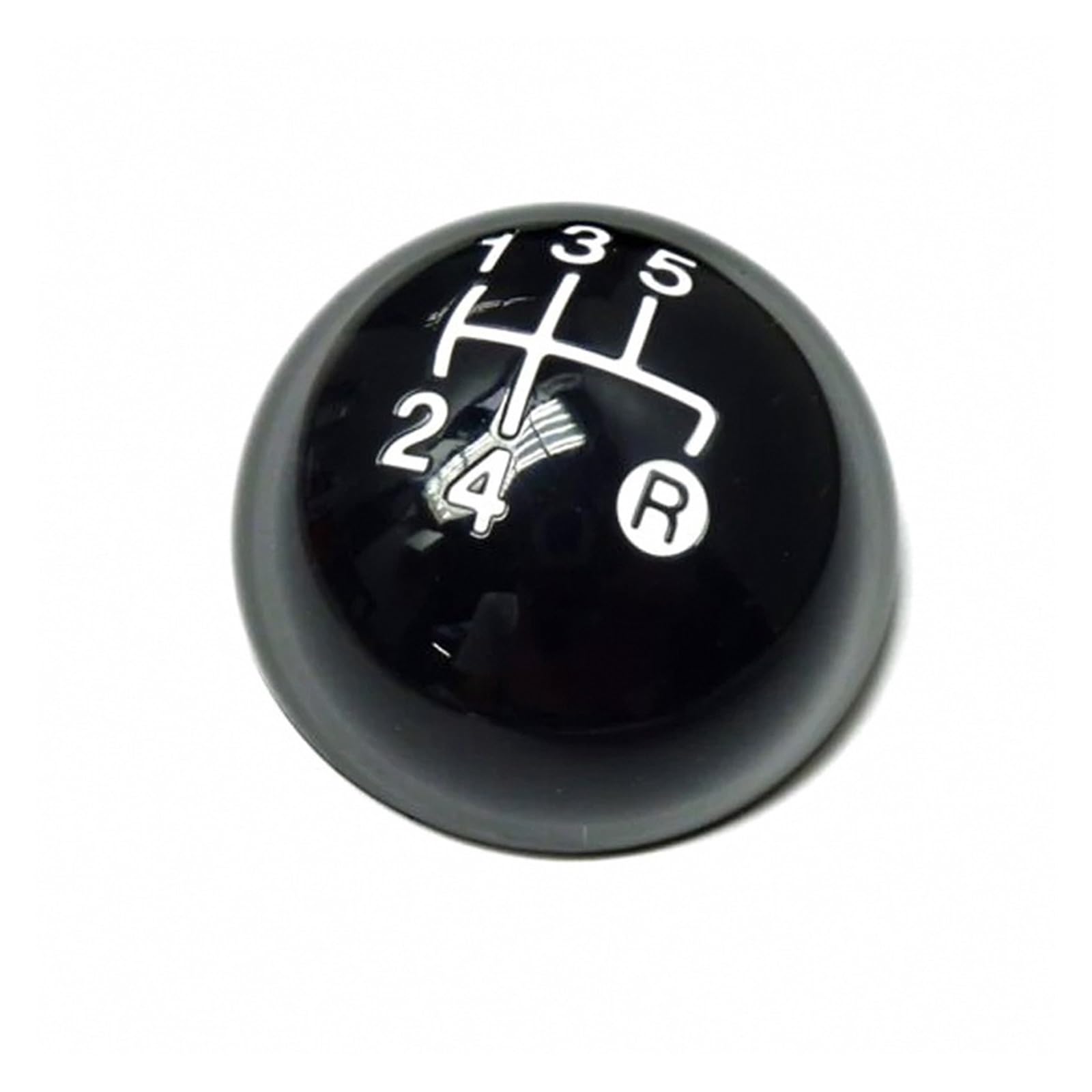 Htvtkrfgrl 5 Speed Knob Only Gear Knob Manual 5-Speed / 6-Speed Stylish For Fiat 500 Plastic Black/Silver Gear Shift 1 Shift(5 Speed)
