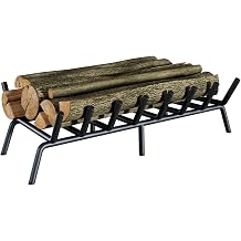 30-Inch Fireplace Grate, Heavy Duty 8-Bar Log Rack Holder
