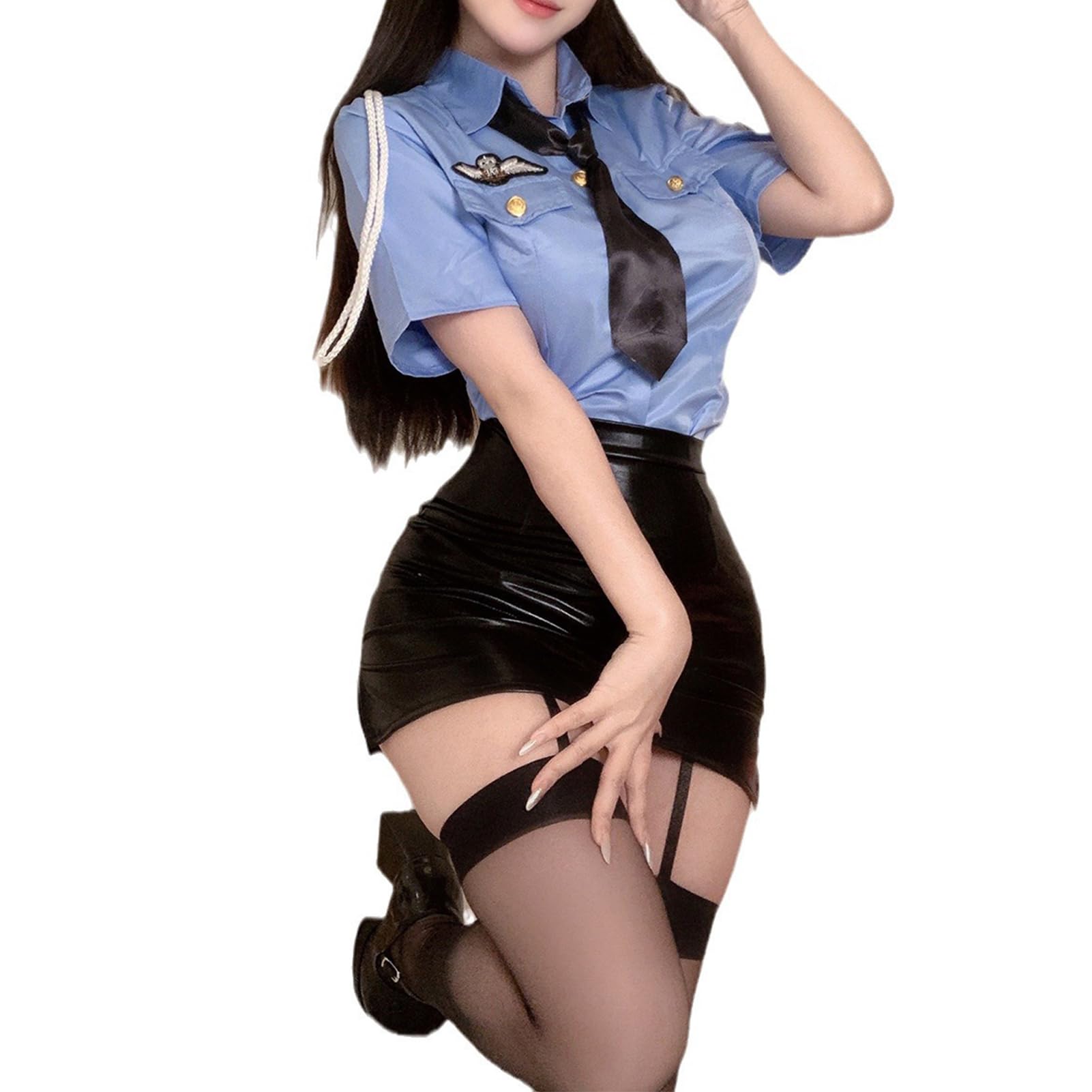 ミニスカポリス エロ 435 セクシーなミニスカポリスセット ブルー Tバック ワンピース 女教官 （Amazon.co.jp: [ロングペン] ワンピース ポリス衣装 ミニスカ  ポリス コスチューム 制服 黒色 可愛い レディース 誘惑制服 警官服 婦警服 エロい セクシー 警察官 制服 仮装 POLICE ハロウィン ...