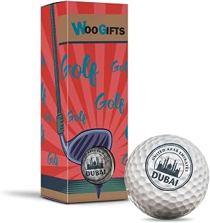 3 x Golf Balls in the Box - United Arab Emirates Dubai UAE Joke Funny Golfing Golfer Fan Club Sport Wedding Dad Husband Friend Men Boys Ball Gift #5110