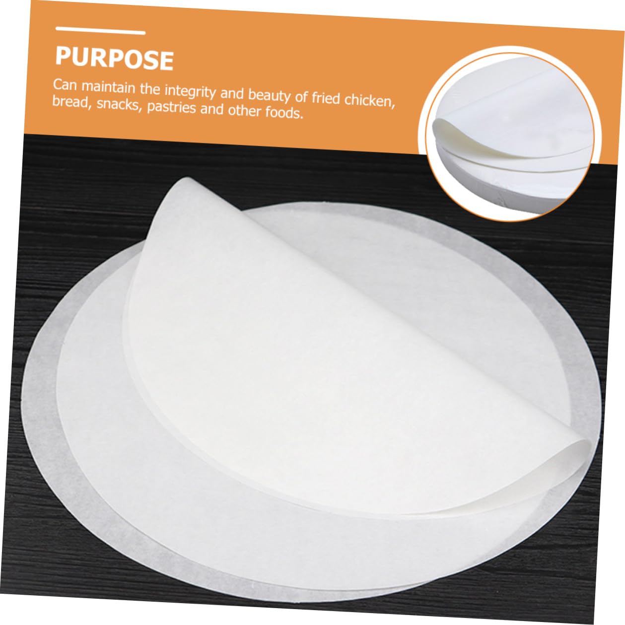 Cabilock Feuilles de Papier Sulfurisé Rondes Ø 20 CM 500 Disques Antiadhésifs Résistants à Haute Température Papier Cuisson pour Pâtisserie Grillades et Friture Usage Professionnel et