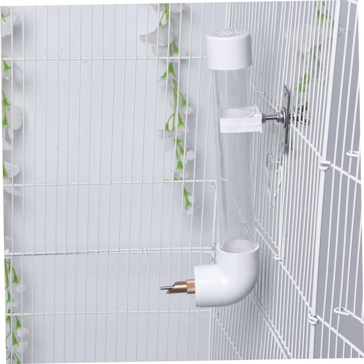 Dispenser D'acqua Automatico per Pappagalli Grandi, Plastico | Grande Capacità, Fissaggio su Pareti o Gabbie, Pulizia Semplice e Uso Ordinato Stile Casuale