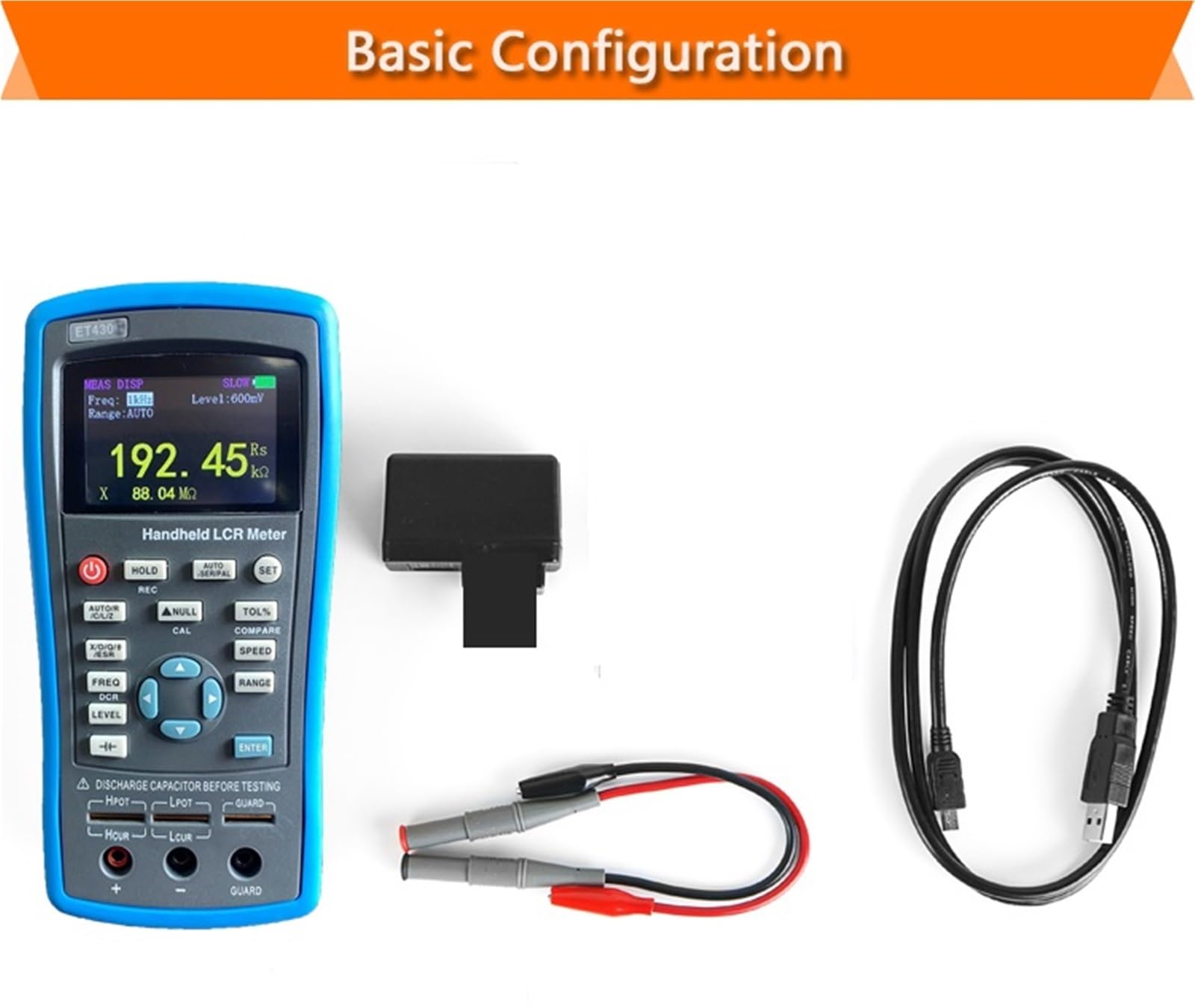 Misuratore LCR USB digitale portatile ET430B 100Hz