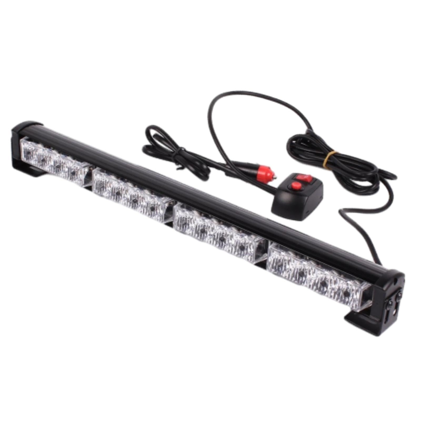 Barra de Luz Estroboscópica de Emergencia para Techo, Luz Intermitente de Seguridad para Camionetas y Remolques, Roja y Azul
