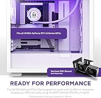 Vista 7 de NZXT H7 Flow RGB - Carcasa compacta ATX para juegos de PC de media torre - Panel frontal perforado de alto flujo de aire - Panel lateral de vidrio