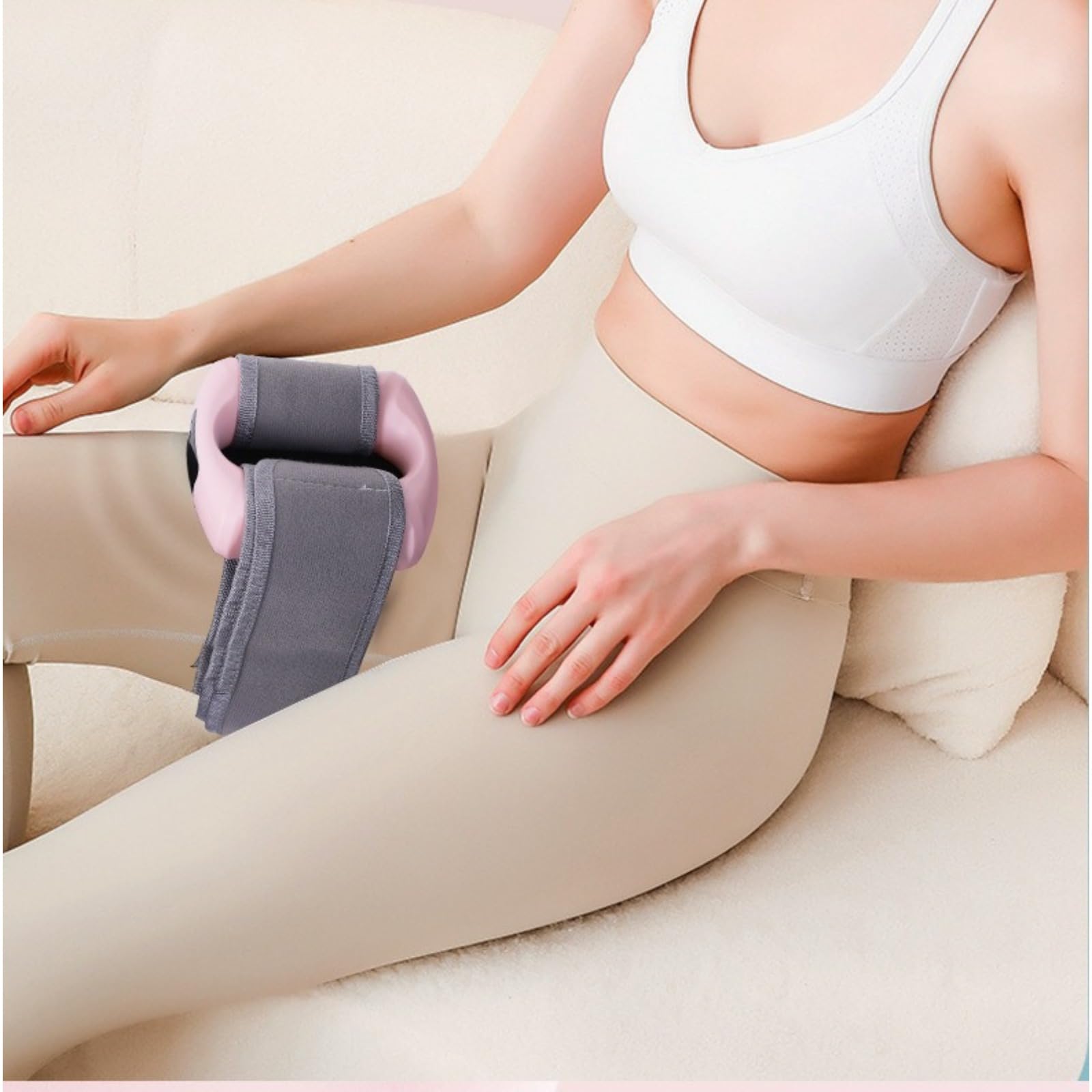 Anneau de Massage Fascial Multifonction - Pistolet Massage Profond 5 Intensités & 3 Modes - Corps Entier & Silencieux (Bleu)