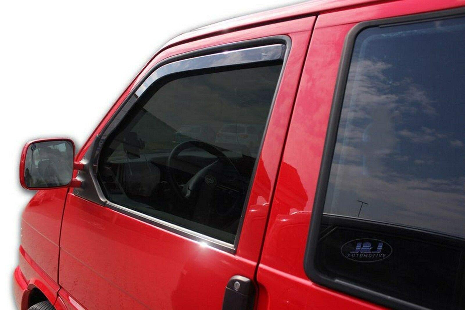 J&J AUTOMOTIVE Windabweiser passend für Volkswagen Caravelle 1990-2003 2tlg, Heko Regenabweiser Vorne Getönt Dunkel Passform