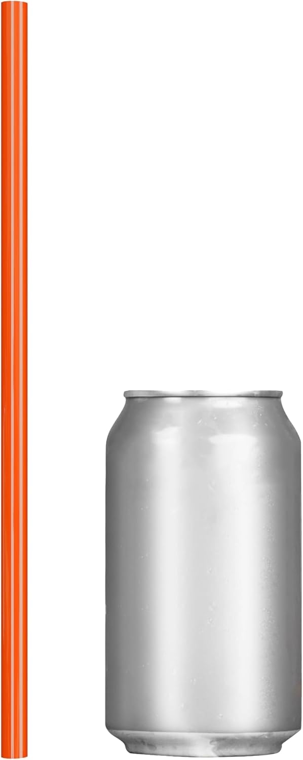 Individually Wrapped Straws for Thick Drinks (250, Orange)