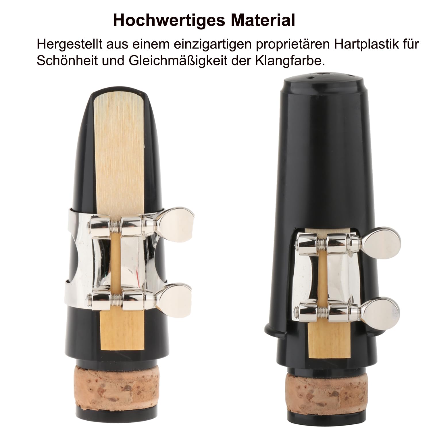 Clarinet Mouthpiece Kit zestaw ustników do klarnetu, ustnik do klarnetu z ligaturą, płatkiem klarnetu 2,5 i nasadką z tworzywa sztucznego