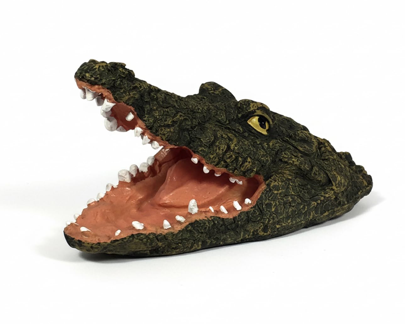 Crocodile Head Garden Ornament Statue, Resin Floating Alligator Predator Decoy Lifelike Reptile Animal Sculpture Patio Decorative Figure, Indoor Outdoor Lawn Yard Home Decoration (Crocodile Head)