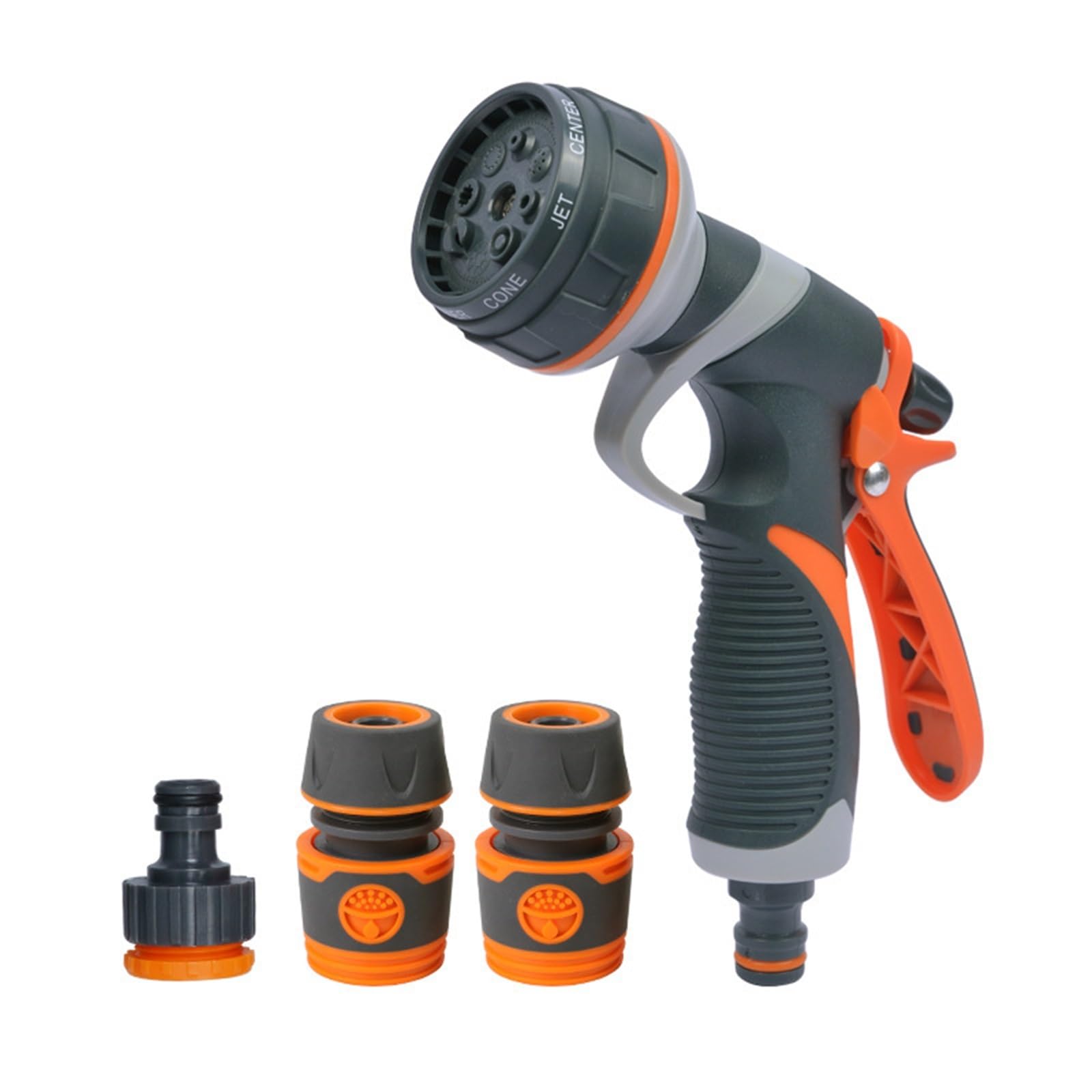 Nhestygbt With Connector Set2 8 Modes High Pressure Sprayer Adjustable Irrigation Watering Nozzle