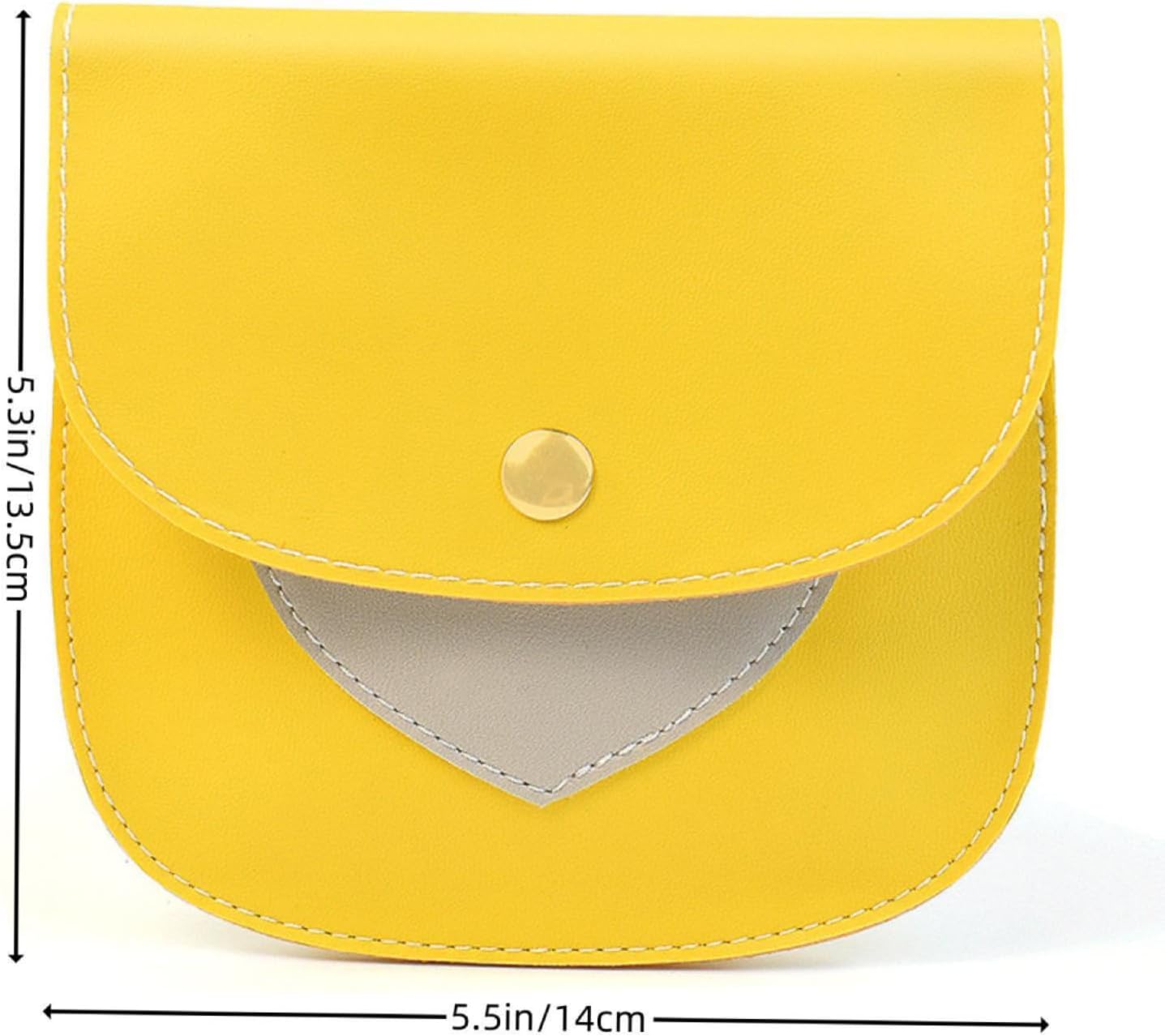 Portable Leather Sanitary Napkin Storage Bag – Waterproof Period Kit Pouch for Purse, Discreet Tampon Pad Holder for Women Travel, 5.3x5.5 Inch
