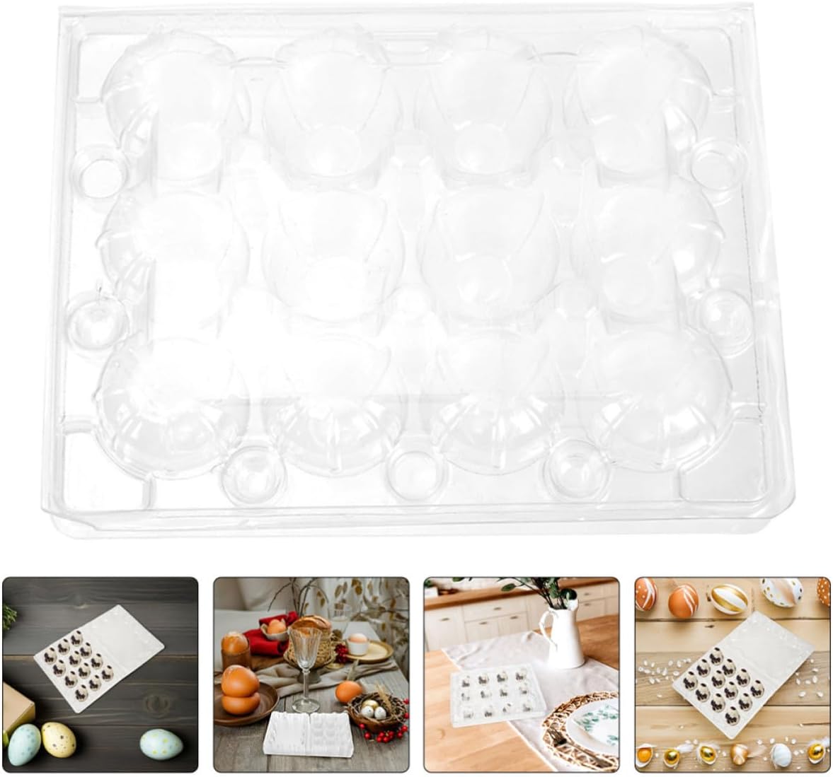 60pcs Quail Egg Holder with 12 Grids Plastic Egg Tray Easy Visibility Suitable for Refrigerator and Food Industry