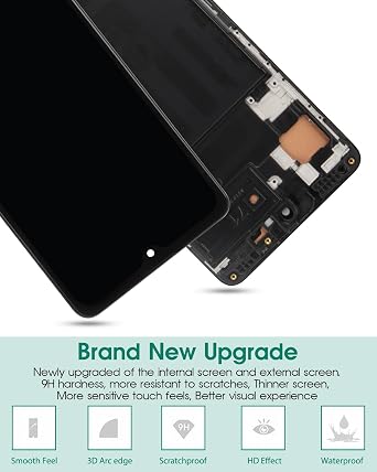 for Samsung A71 Screen Replacement Original for Samsung Galaxy A71 LCD Display for Samsung SM-A715F Digitizer Touch Screen Assembly Repair Kits with Frame (Not Fit A71 5G/A716)
