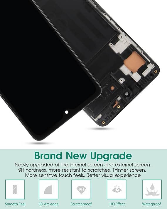 for Samsung A71 Screen Replacement Original for Samsung Galaxy A71 LCD Display for Samsung SM-A715F Digitizer Touch Screen Assembly Repair Kits with Frame (Not Fit A71 5G/A716)