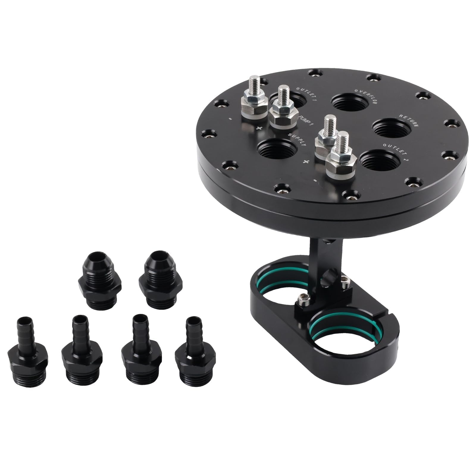 Photo 1 of Fuel Pump Hanger, Black Fuel Cell Single/Twin Hanger Suits 39-40mm Pumps Fit for Single/Dual Walbro 255 460