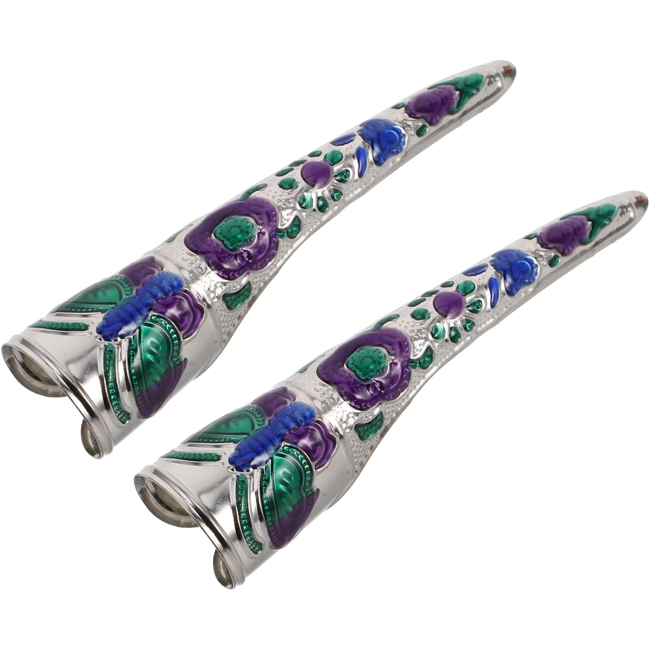 FOMIYES 2 pezzi unghie unghie artiglio anelli antica regina costume punta delle dita artiglio unghie anelli decorazione accessorio nocche protezioni per Halloween Cosplay dramma spettacolo di danza