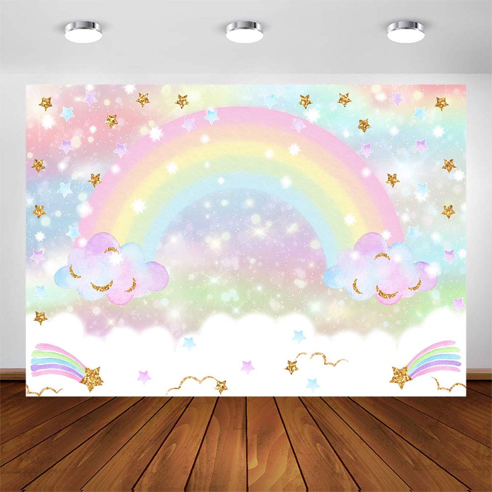 Buy Avezano Rainbow Backdrop for Girls Birthday Party 7x5ft Glitter