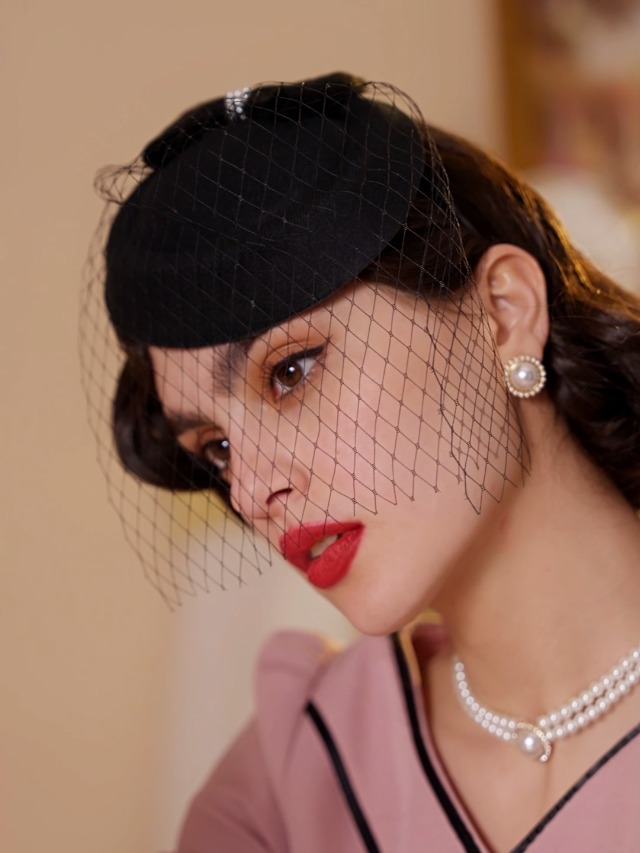 Zivyes Fascinators for Women Tea Party Hats 20s 50s Pillbox Hat
