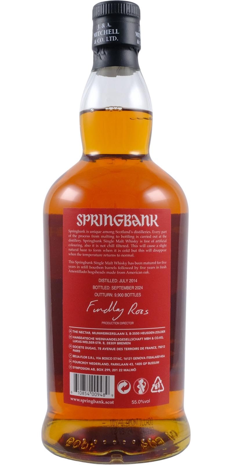 SPRINGBANK 10年 アモンティリャードカスク Amazon.co.jp: スプリングバンク 10年 アモンティリャードカスク 55