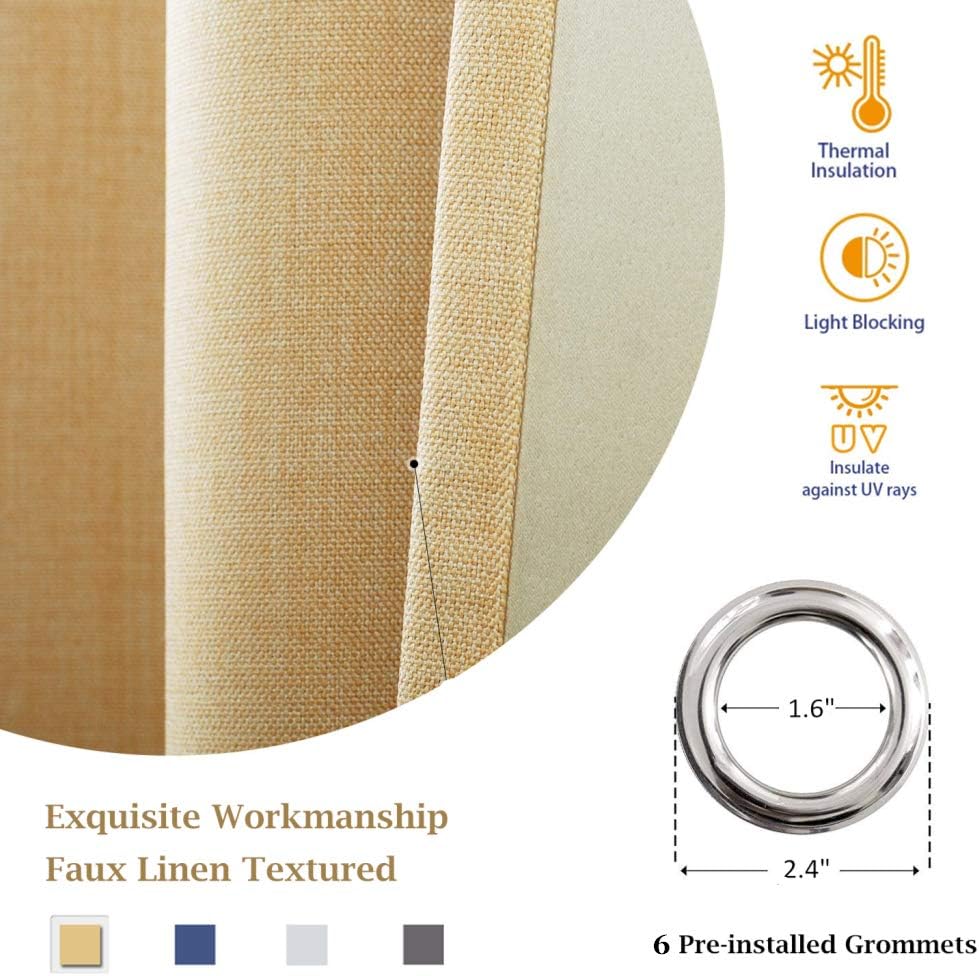 70% оƒƒ Evеrуthіng SINGINGLORY Yellow Blackout Curtains for Bedroom Living Room, 42 x 84 Inches Long Curtains Panels Set of 2 Linen Textured Thermal Insulated Grommet Window Curtains (42x84 Inch, Mustard Yellow) Lіmіtеd Stосk SINGINGLORY Yellow Blackout Curtains for Bedroom Living Room, 42 x 84 Inches Long Curtains Panels Set of 2 Linen Textured Thermal Insulated Grommet Window Curtains (42x84 Inch, Mustard Yellow)