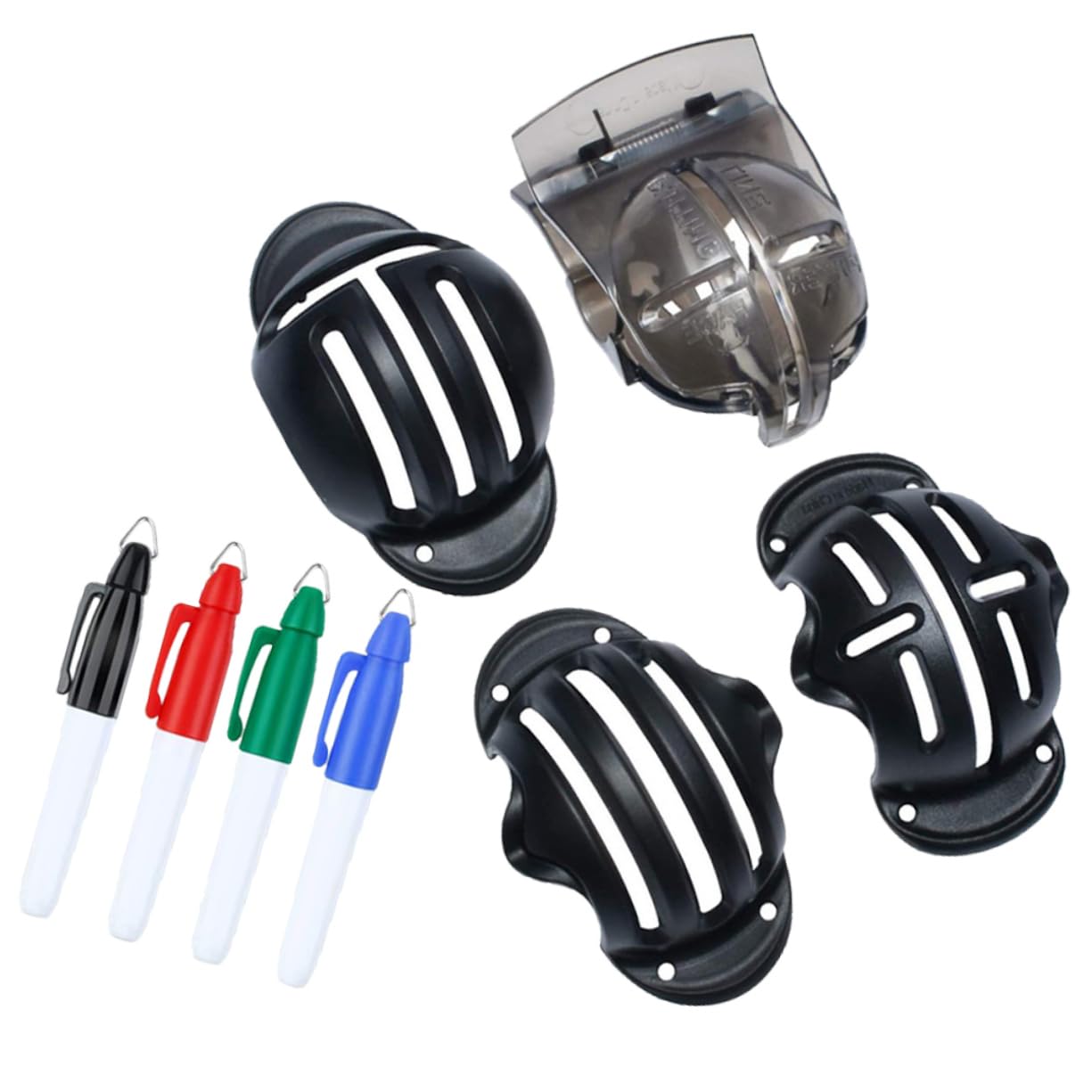 Zeilenzeichnung Set Golfmarker Linienmarkierung Markierungsgolf Werkzeug Golfball-Marker Golf-Strichzeichnungsmarker Zubehör zum Zeichnen von Golflinien Abs Zufällige Farbe
