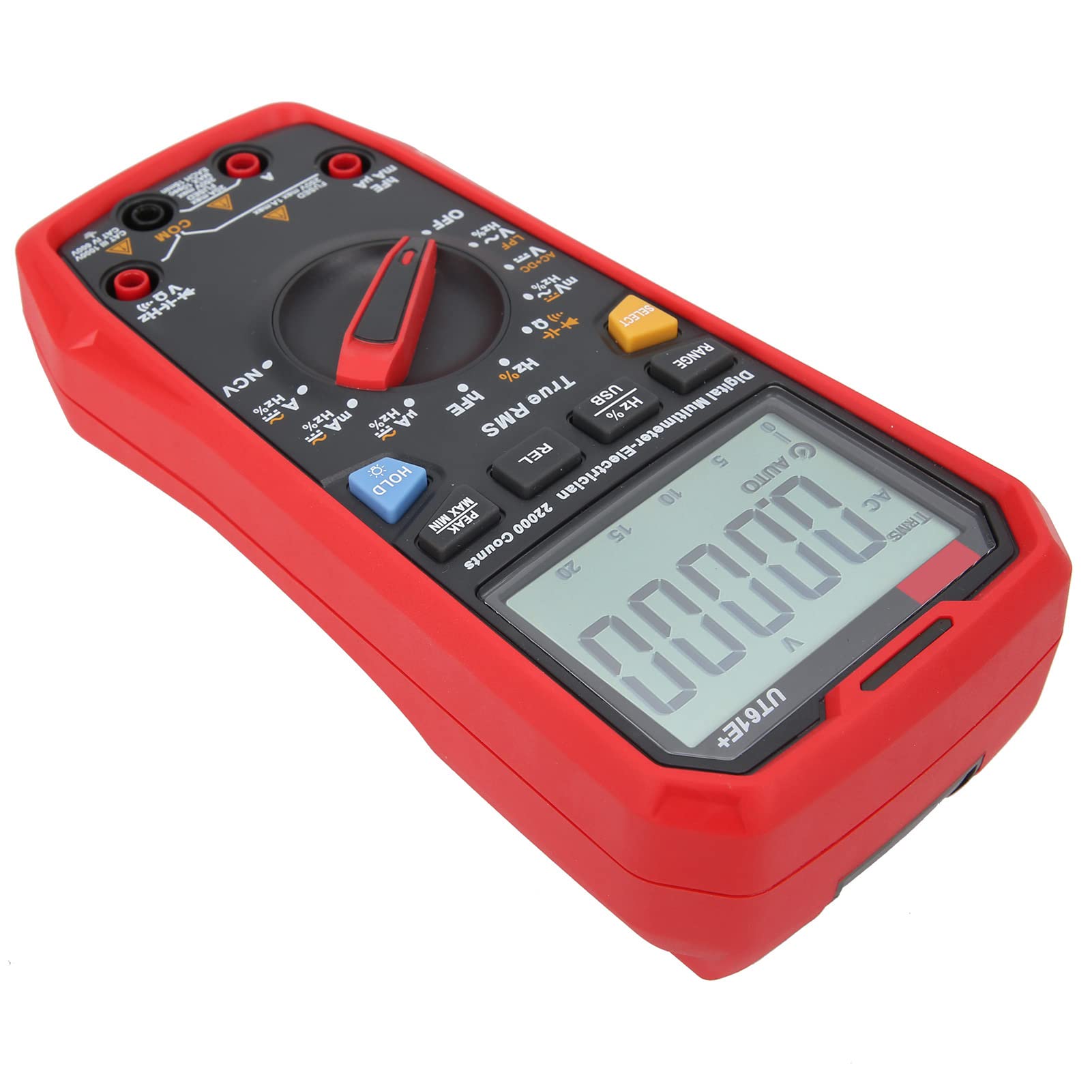 UT61E+ 1000V Cyfrowy Multimetr, Prawdziwy Tester RMS z Wyświetlaczem Podświetlenia LCD dla Instrumentów Elektryka, Obsługuje Alarm Audiowizualny