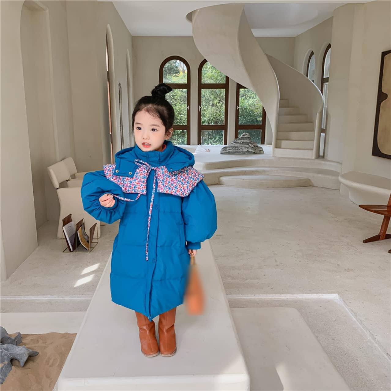 [ZWYM] 子供服 ダウンコート キッズ フード付き ロングアウター 冬 長袖 ダウンジャケット 前開き ジップアップ ジャンパー