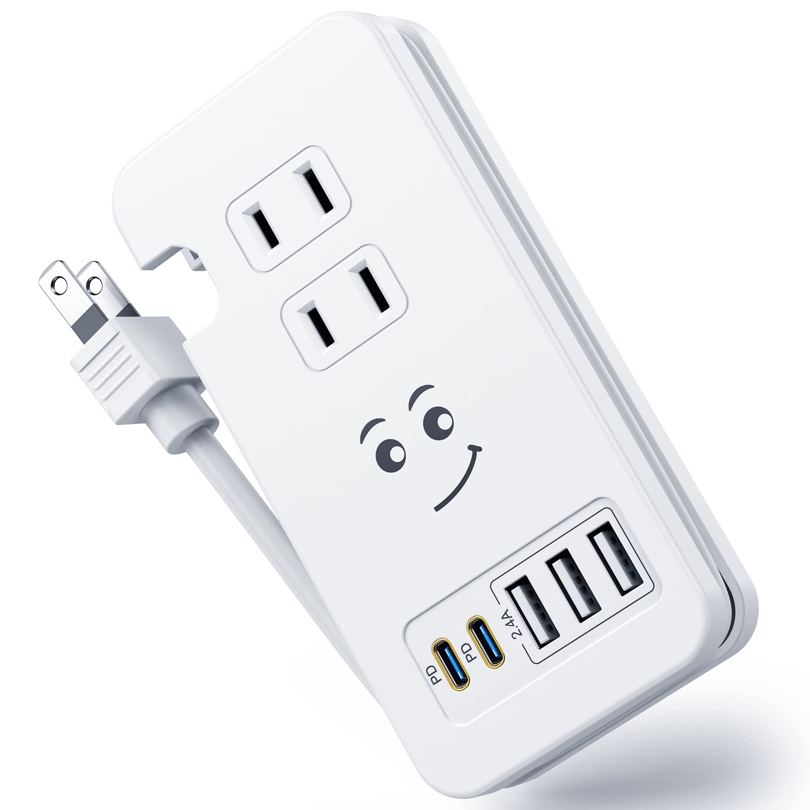 Amazon.co.jp: 素直な虹 電源タップ usb付き タイプc コンセント 【2つ