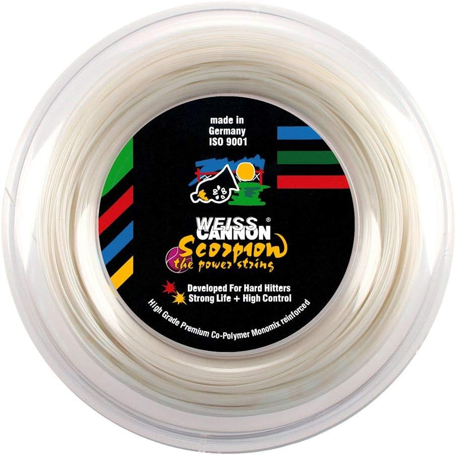 Scorpion Tennis String - 1.22mm/17G (White) 660ft - 200m Reel - The Power String