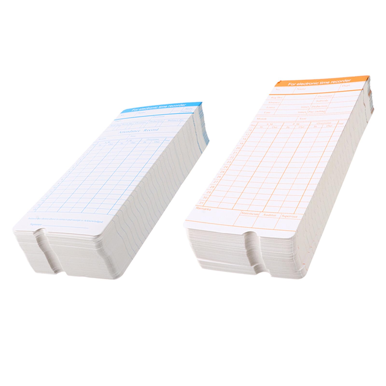 Carton Cartes de Pointage de Présence 200 Feuilles pour Paie