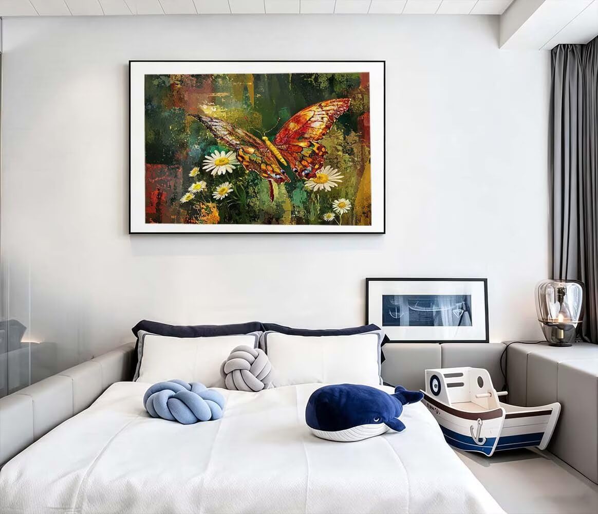 (2 Pack) Zestaw do malowania diamentowego motyla dla dorosłych 110x80cm L