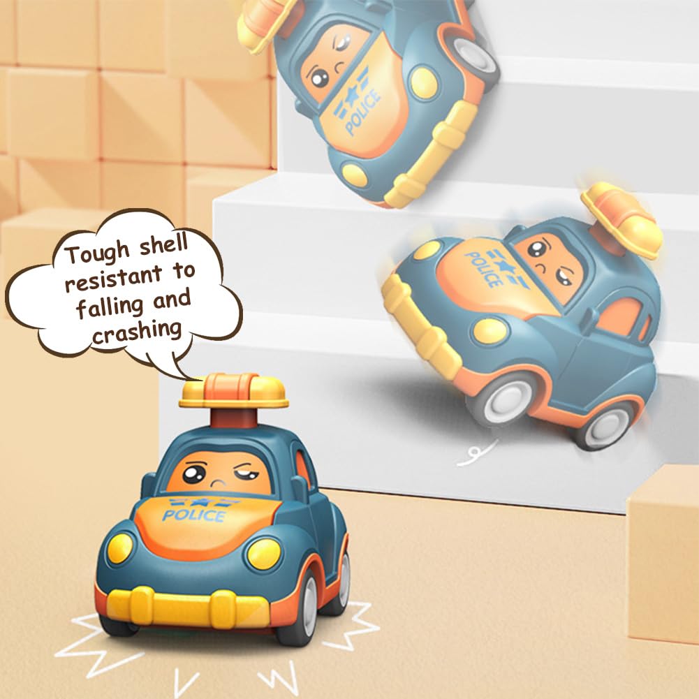 Zhuporn 3 Spielzeugautos Zum Zurückziehen – Bunte Press-and-Go Autos Für Kleinkinder Ab 1 Jahr