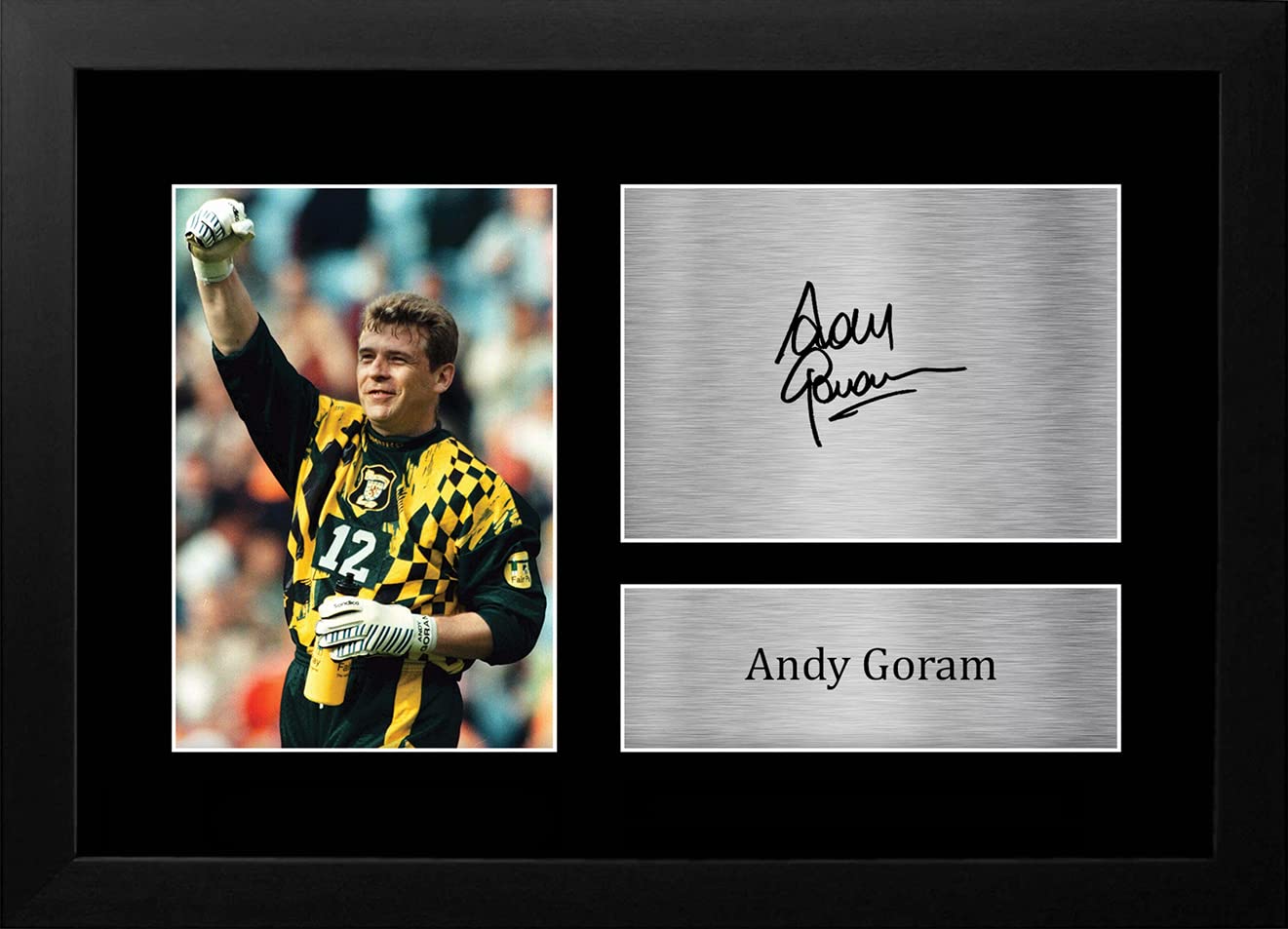 HWC Trading FR A4 Andy Goram Scotland Gifts Printed Signed Autograph Picture for Football Fans and Supporters - A4 Framed