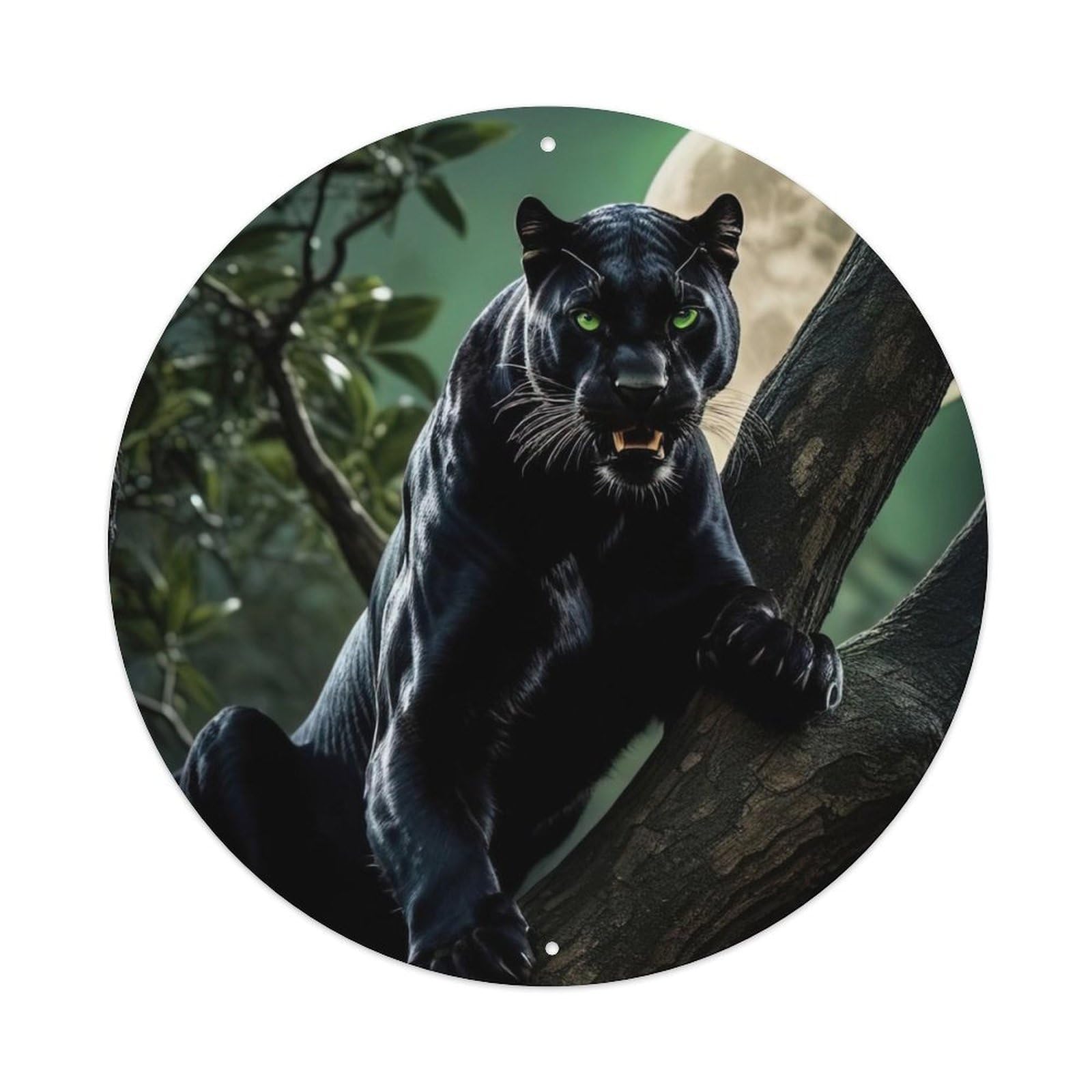 Animal Artwork Leopards of The Forest Metal Tin Sign