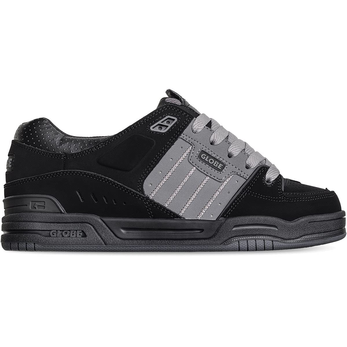 Globe Fusion Skateboard Shoes, Black Charcoal Split, 6