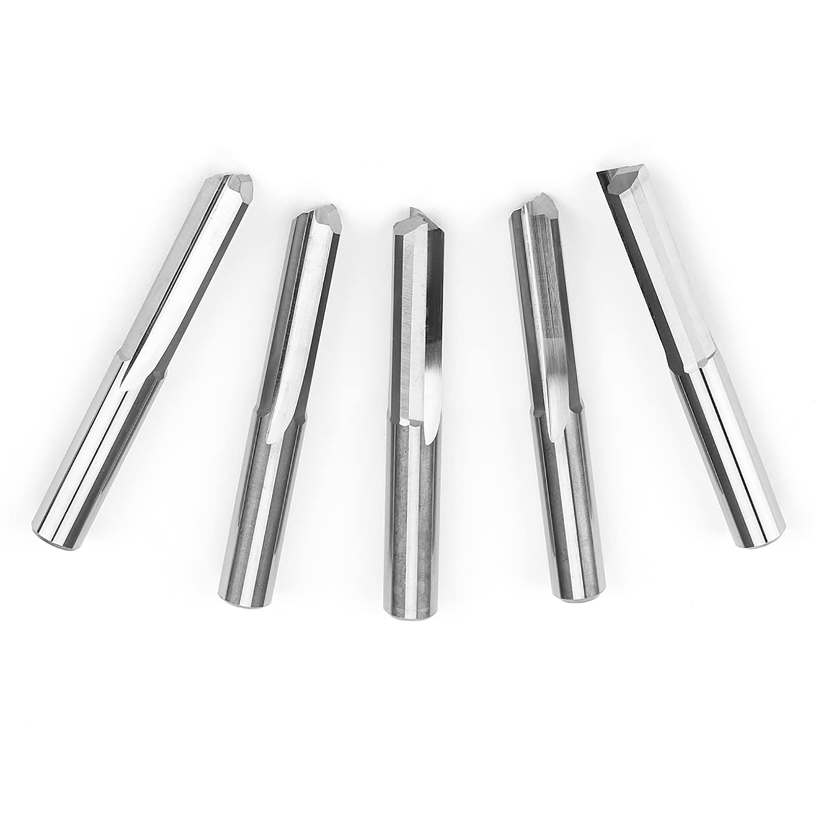 5 pezzi, fresa da router 6x22 mm, fresa a doppia scanalatura per lavorazione del legno, utensile da fresatura CNC in acciaio inox per PCB e compensato/legno duro, con scatola di