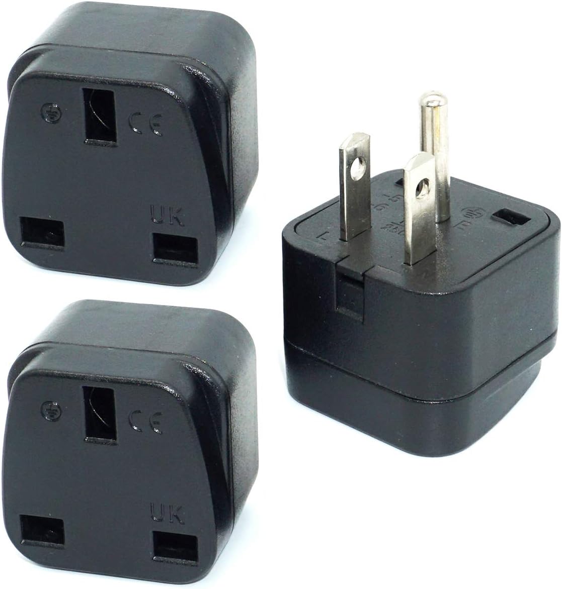 UK/KSA/UAE/Singapore to US/Canada Plug Adaptor, 3pin UK Plug Convert