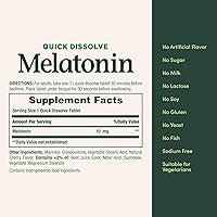 Vista 4 de Nature's Bounty Melatonina 10 mg comprimidos de disolución rápida 45 ea (paquete de 3)